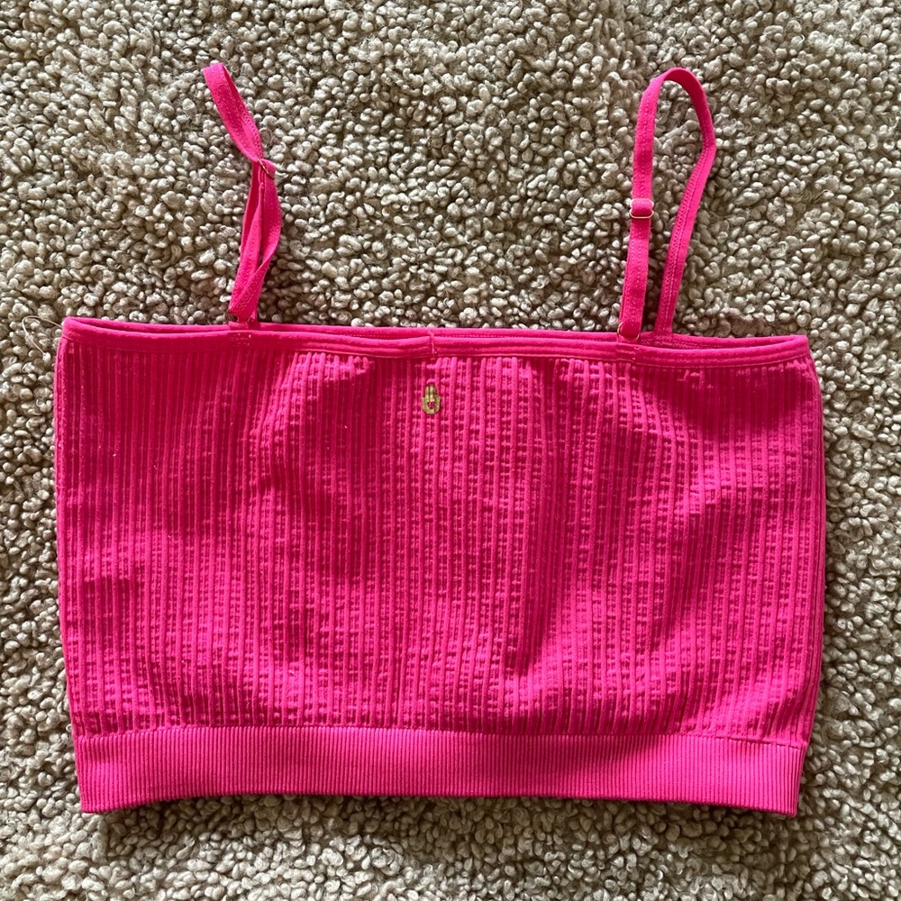 Spiritual Gangster Wide Rib Bandeau Cami in Raspberry M/L - Picture 10 of 17